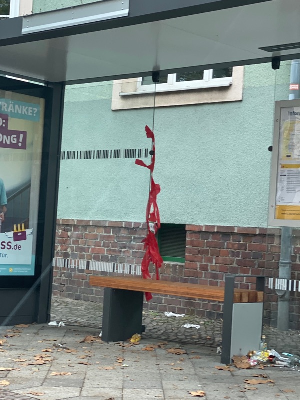 Wartehäuschen Richard Lehmann-Straße kaputt