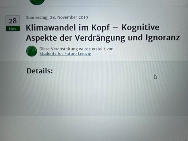 Marc Liesching zum Klimawandel am 28.11.19