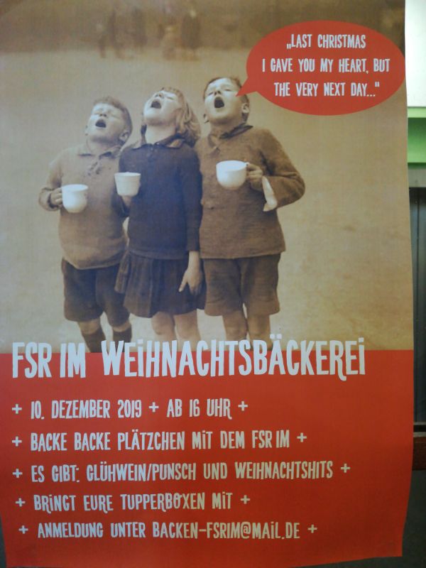 Weihnachtsbacken in der HTWK am 10.12.