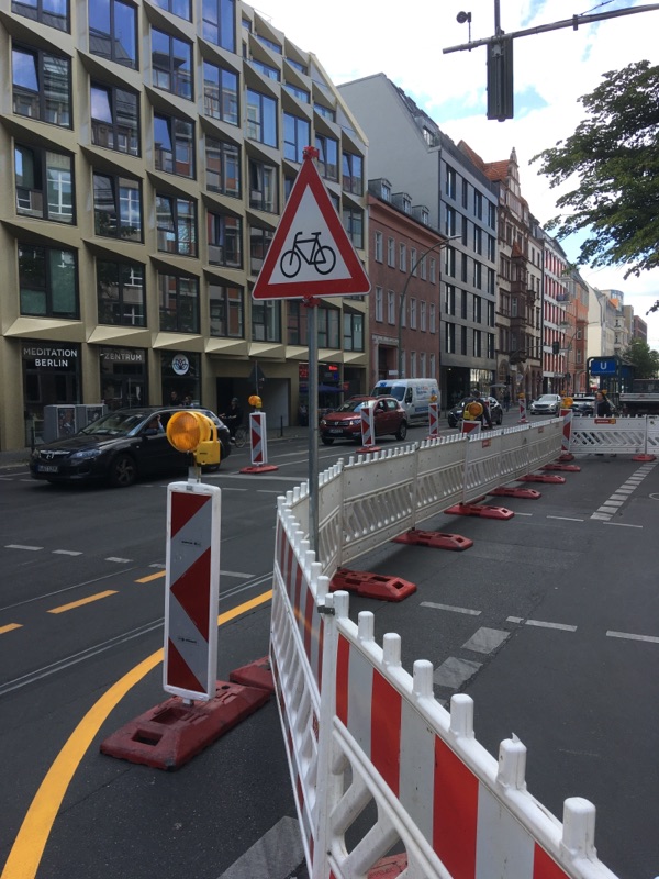 Absperrung Ecke Zinnowitzer Straße/Chausseestraße