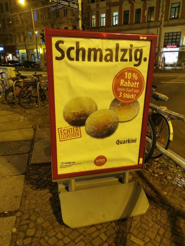 Angebot bei der Bäckerei Wendl