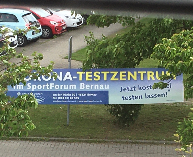 Corona-Testzentrum im Sport Forum Bernau