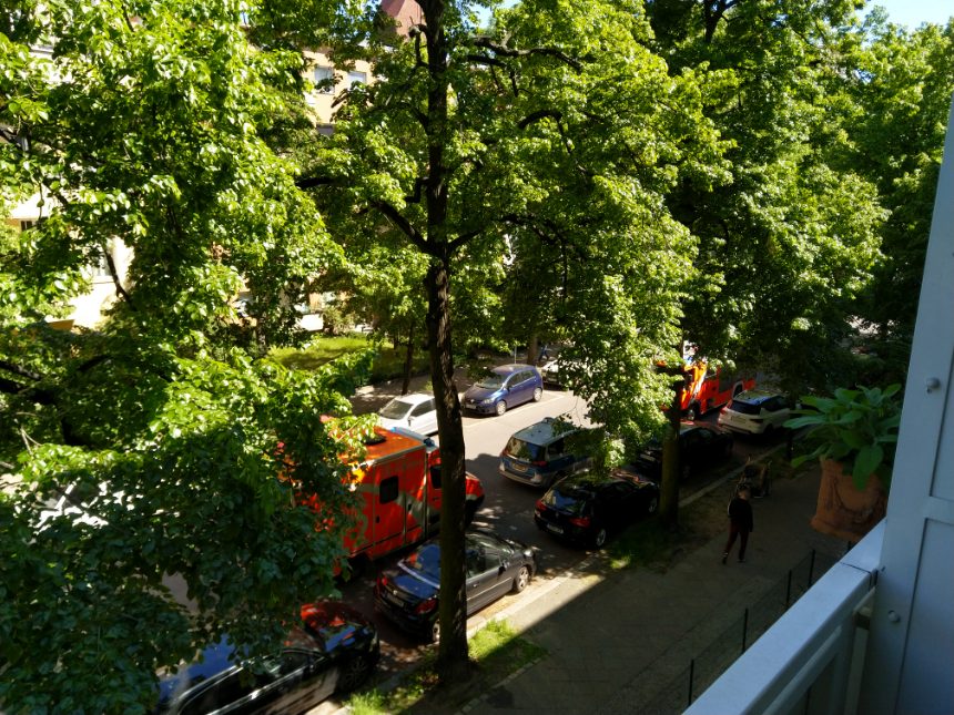 Feuerwehr- und Polizeieinsatz in der Landshuter Straße
