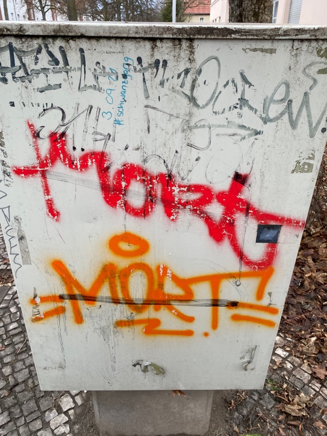 Graffiti am Stromkasten 

