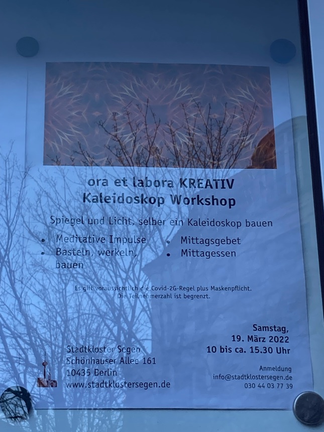 KreativKaleidoskop Workshop vom Stadtkloster Segen