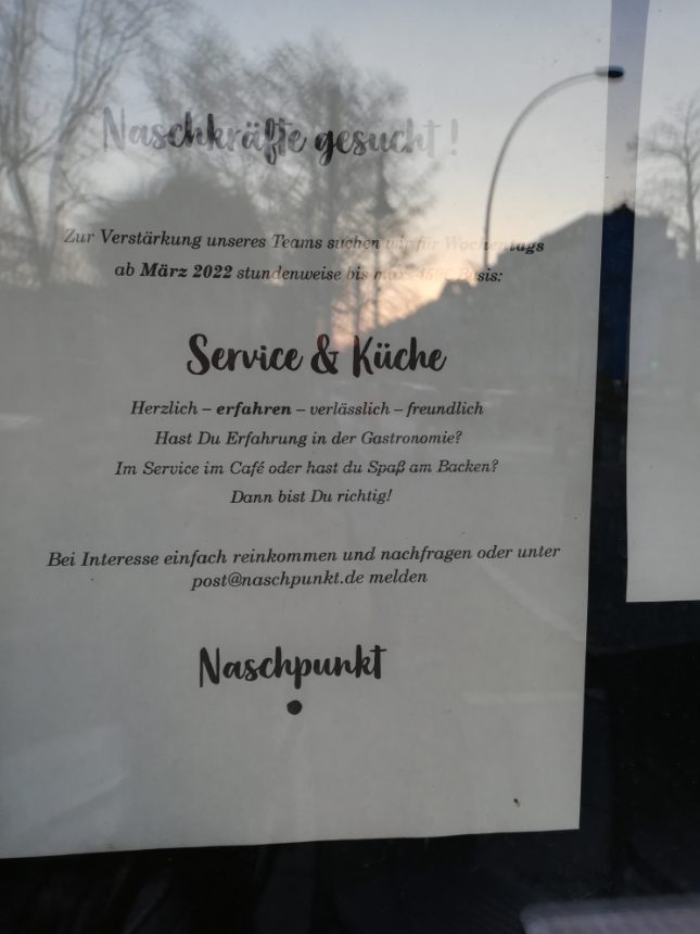 Café Naschpunkt sucht Verstärkung 