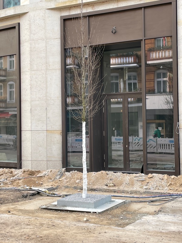 Baustelle in der Fußgängerzone Gorkistraße
